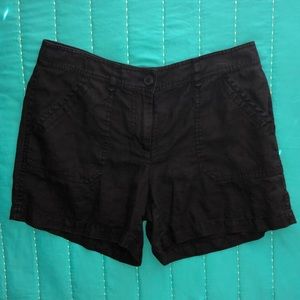 Tommy Bahama black Leigh Fit linen shorts